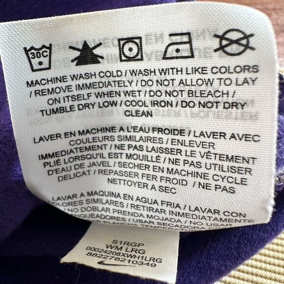 Nike UW Washington Huskies Zip up Jacket Purple and Tan | Women Size Large - Picture 10 of 16